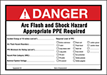 Image of Product. Front orientation. Labels. Electrical Hazard Labels , Danger—Arc Flash and Shock Hazard—Appropriate PPE Required.