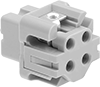Image of Product. Female. Front orientation. Female. Compact Build-Your-Own Latching Connectors.