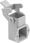 Image of Product. Front orientation. Latching Connectors. Compact Build-Your-Own Latching Connectors, Bases, Side Mounting Flange.