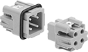 Image of Product. Front orientation. Latching Connectors. Compact Build-Your-Own Latching Connectors, Insert Sets, Screw-Terminal Wire Connection.