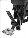 Image of Product. Quick-Release Nose Plate. Front orientation. ZoomedIn view. Contains Border. Nailers. Air-Powered Finishing Nailers for Plastic Nails.