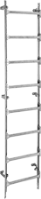 Image of Product. Front orientation. Ladders. Sectional Wall-Mount Ladders, 250 lb. Capacity, Built-In Connectors.