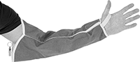Image of ProductInUse. Front orientation. Arm Sleeves. Cut-Protection Arm Sleeves, Sleeve With Thumb Loop and Sleeve Clip.