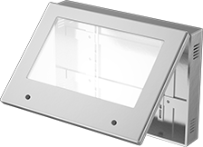 Image of Product. Stainless Steel. Front orientation. Monitor Enclosures. Stainless Steel—IP66, NEMA 4X.