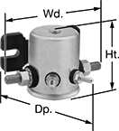 Image of Product. 9VA Control Power. Front orientation. Contains Annotated. Relays. Stud-Terminal Relays, 1 Circuit Controlled, 3.5" Wide, 2.4" Deep.