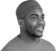 Image of ProductInUse. Front orientation. Hard Hat Liners. Hair Control Liners, Covers Head.