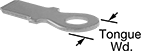 Image of Product. Front orientation. Contains Annotated. Terminal Adapters. Stud to Quick-Disconnect Terminal Adapters, Round Tongue.