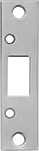 Image of Product. For Wood Doors. Front orientation. Door Strike Plates. Door Strike Plates for Deadbolt Locks, For Wood Doors, 1 1/4" Wide.