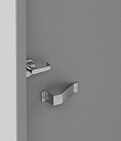 Image of ProductInUse. Front orientation. ZoomedIn view. Lockset Bumpers. Style 3.