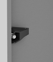 Image of ProductInUse. Front orientation. ZoomedIn view. Lockset Bumpers. Style 2.