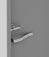 Image of ProductInUse. Front orientation. ZoomedIn view. Lockset Bumpers. Style 4.