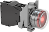 Image of Product. Illuminated Red Switch. Front orientation. Red. Hazardous Location 22 mm Panel-Mount Push-Button Switches, Illuminated.