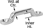 Image of Product. Front orientation. Contains Annotated. Webbing Guides. Webbing Guides, 316 Stainless Steel.