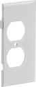 Image of Product. Front orientation. Wall Plates. Build-Your-Own Wall Plates, For NEMA Outlets, End Sections.