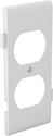 Image of Product. Front orientation. Wall Plates. Build-Your-Own Wall Plates, For NEMA Outlets, Center Sections.