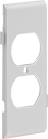 Image of Product. Front orientation. Wall Plates. Build-Your-Own Wall Plates, For NEMA Outlets, Center Sections.