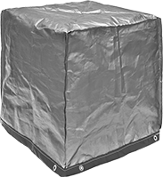 Image of Product. Silver Side. Front orientation. Tarps. Reflective Waterproof Box-Shaped Tarps.