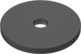 Image of Product. Round with 1 Mounting Hole. Front orientation. RFID Tags. Through Hole, Round, 1 Mounting Hole.
