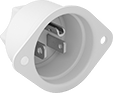 Image of Product. Front orientation. Power Connectors. Straight-Blade Connectors, Panel-Mount Male Receptacles, Single.