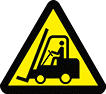 Image of Product. Front orientation. Labels. Vehicle ISO Labels , Lift Truck Hazard Symbol.