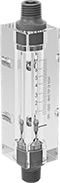 Image of Product. Front orientation. Flowmeters. Flowmeters, Rectangular Body, Male.