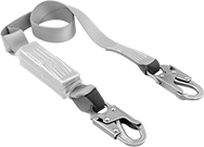 Image of Product. Front orientation. Fall-Arrest Lanyards. Shock-Absorbing Fall-Arrest Lanyards, 1 Anchor End Connection, Webbing.