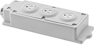 Image of Product. Front orientation. Outlet Strips. Impact-Resistant Outlet Strips, Screw-Terminal Wire Connection.