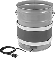 Image of ProductInUse. Front orientation. Wraparound Heaters. Adjustable-Diameter Wraparound Heaters for Pails and Drums, Plug In.