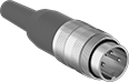 Image of Product. Front orientation. Metric Circular Connectors. M16 Connectors, Plugs.