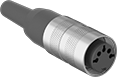 Image of Product. Front orientation. Metric Circular Connectors. M16 Connectors, Sockets.