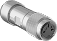 Image of Product. Front orientation. Metric Circular Connectors. Washdown M16 Connectors, Sockets.
