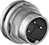 Image of Product. Front orientation. Metric Circular Connectors. Washdown M16 Connectors, Male Receptacles.