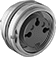 Image of Product. Front orientation. Metric Circular Connectors. Washdown M16 Connectors, Female Receptacles.