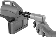 Image of ProductInUse. Calibrator with Anvil and Mandrel Assembly (Sold Separately). Front orientation. Rivet Nut Tool Calibrators. Pull Force Calibrators for Rivet Nut Tools.