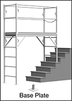 Image of ProductInUse. Front orientation. Contains Border. Scaffolds. Uneven Surface Scaffolds.