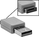 Image of Product. Front orientation. Contains Inset. Flash Drives. Locking USB Flash Drives.