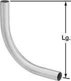Image of Product. Push-In Connection. Front orientation. Contains Annotated. Conduit and Fittings. Thin-Wall (EMT) Metal Conduit and Fittings, Connector Fitting, 90° Elbow, Push-In Conduit Connection.