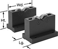 Image of Product. Front orientation. Contains Annotated. Inspection V-Blocks. Ball Inspection V-Blocks, Ball Bearing Support.
