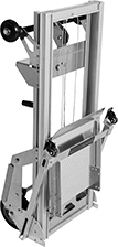 Image of Product. Shown Folded. Front orientation. Lift Trucks. Easy-Store Manual Lift Trucks with Platform.
