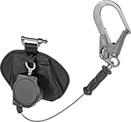 Image of Product. Front orientation. Fall-Arrest Lanyards. Quick-Stop Retracting Fall-Arrest Lanyards with Anchor, Hook-Over Anchor Point, 1 Anchor End Connection.