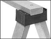 Image of ProductInUse. Front orientation. Contains Border. Sawhorse Brackets.