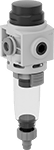 Image of Product. Front orientation. Compressed Air Filters. Compressed Air Filters for Particle Removal with Push-to-Connect Fittings.