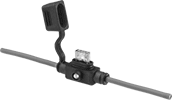 Image of Product. For Mini Blade-Style Fuse with Blown Fuse Indicator and Wire Leads. Front orientation. Fuse Holders. Automotive Inline Fuse Holders, For Mini Fuse Blade Style, Wire Lead Connection, Cover, Blown-Fuse Indicator.