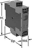 Image of Attribute. Front orientation. Contains Annotated. Monitoring Relays. Ground-Fault Monitoring Relays, Spring-Clamp Terminals with IO Link.