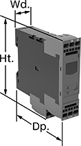 Image of Product. Front orientation. Contains Annotated. Monitoring Relays. Current-Monitoring Relays, Spring-Clamp Terminals with IO Link, Keypad Adjustment.