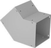 Image of Product. Front orientation. Raceway and Fittings. Raceway and Fittings, 45° Elbow Connectors.