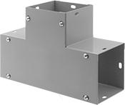 Image of Product. Front orientation. Raceway and Fittings. Raceway and Fittings, Tee Connectors.