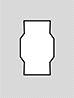 Image of Specification. Front orientation. For 2" Through-Hole Length.