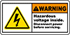 Illustrated Electrical Hazard Labels 
