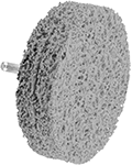 Image of Product. Front orientation. Sanding Discs. Nylon Mesh Sanding Discs with Shank for Stainless Steel and Hard Metals.